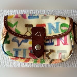 Dooney & Bourke “It” Collection Multicolor Logo Mini Flap Bag (Early 2000s)